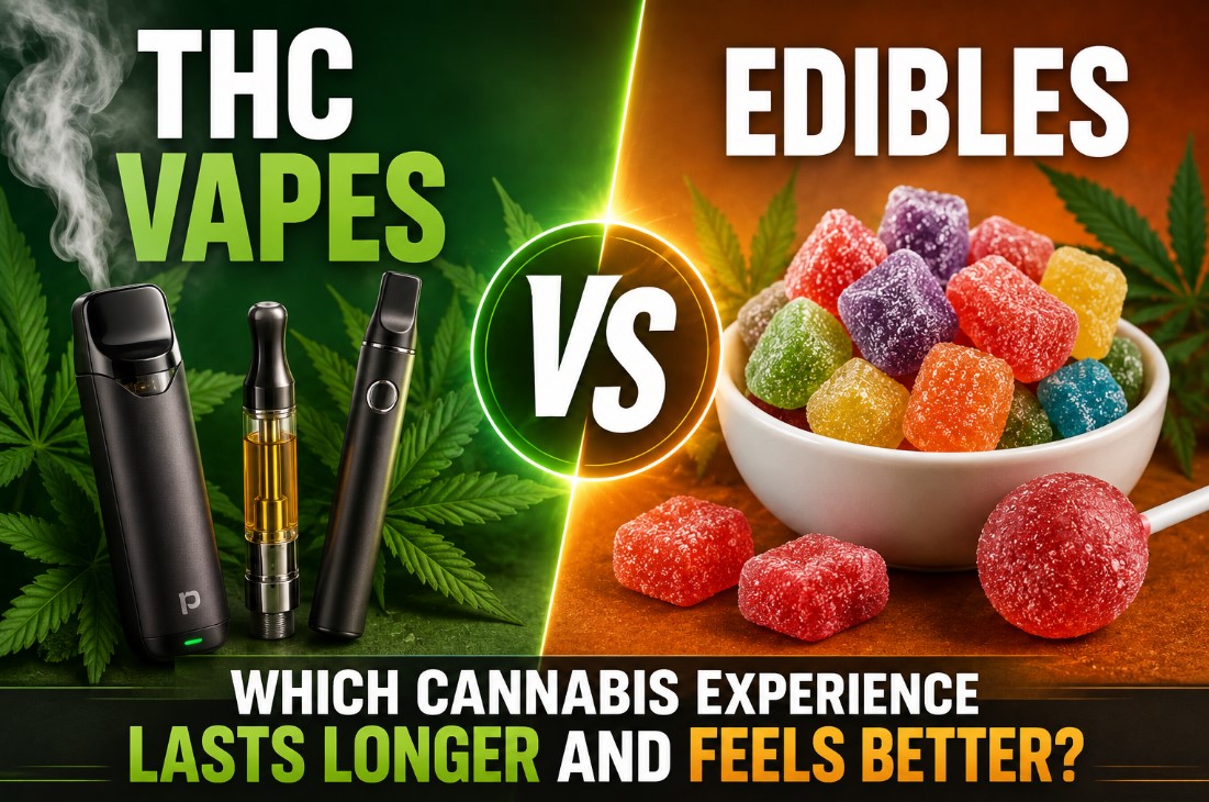 THC Vapes Vs Edibles: Which Cannabis Experience Lasts Longer and Feels Better?
